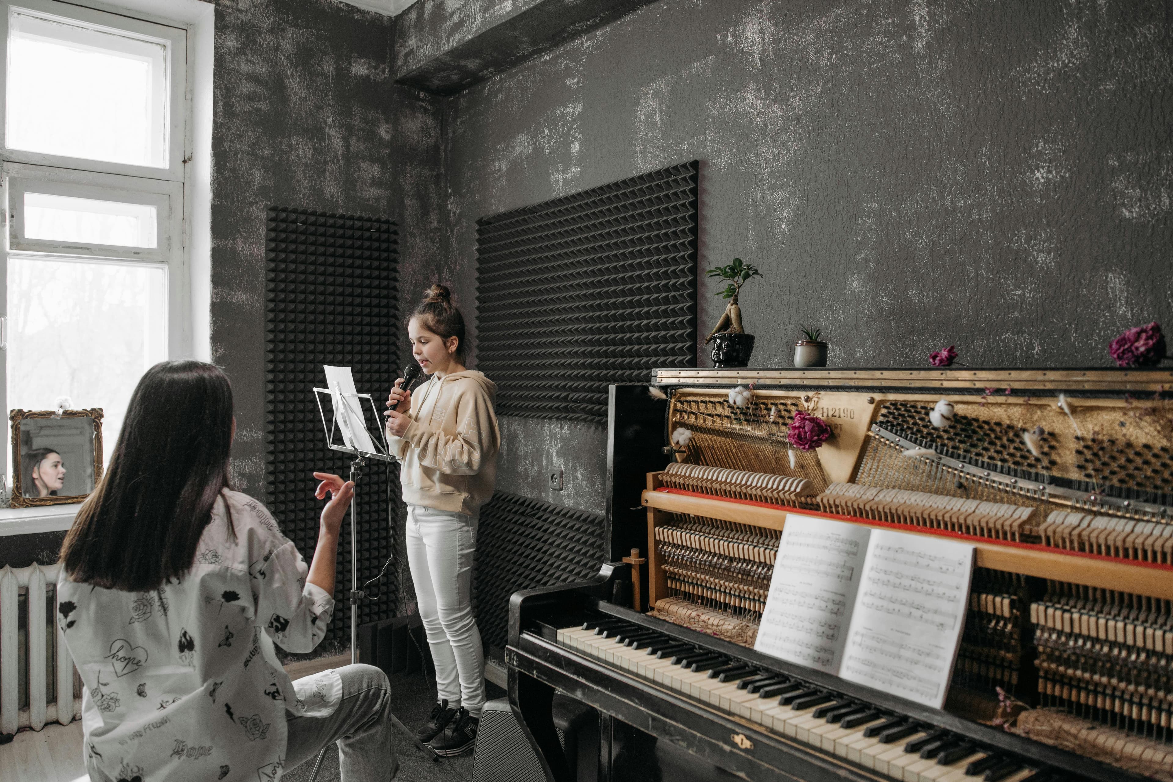 Vocal lesson at Achord Academy